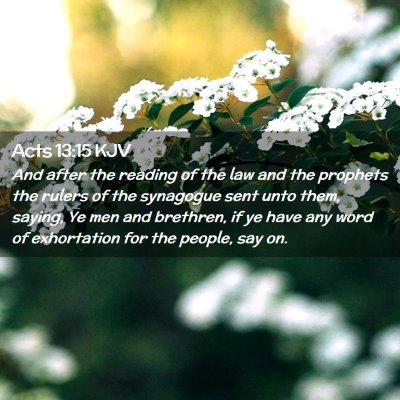Picture 02 - Acts 13:15 KJV - And after the reading of the law and the prophets - Bible Verse Picture
