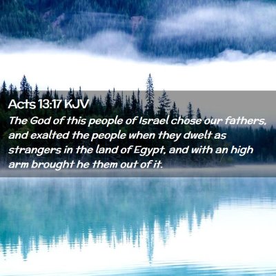 Picture 02 - Acts 13:17 KJV - The God of this people of Israel chose our - Bible Verse Picture