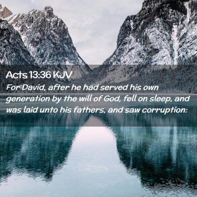 Picture 02 - Acts 13:36 KJV - For David, after he had served his own generation - Bible Verse Picture