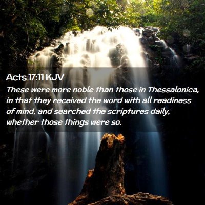Picture 02 - Acts 17:11 KJV - These were more noble than those in Thessalonica, - Bible Verse Picture