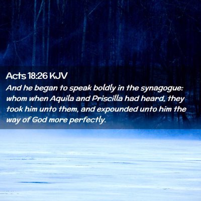 Picture 02 - Acts 18:26 KJV - And he began to speak boldly in the synagogue: - Bible Verse Picture