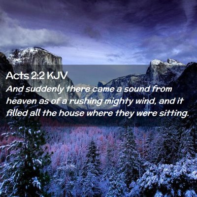 Picture 02 - Acts 2:2 KJV - And suddenly there came a sound from heaven as of - Bible Verse Picture