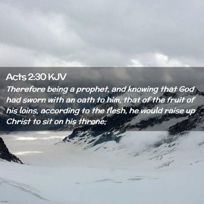 Picture 02 - Acts 2:30 KJV - Therefore being a prophet, and knowing that God - Bible Verse Picture