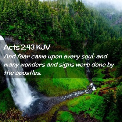 Picture 02 - Acts 2:43 KJV - And fear came upon every soul: and many wonders - Bible Verse Picture