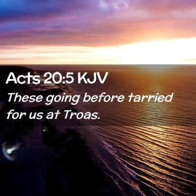 Picture 02 - Acts 20:5 KJV - These going before tarried for us at - Bible Verse Picture