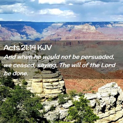 Picture 02 - Acts 21:14 KJV - And when he would not be persuaded, we ceased, - Bible Verse Picture