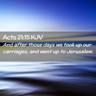 Picture 02 - Acts 21:15 KJV - And after those days we took up our carriages, - Bible Verse Picture