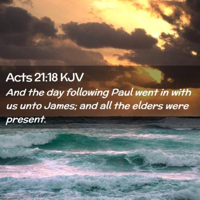 Picture 02 - Acts 21:18 KJV - And the day following Paul went in with us unto - Bible Verse Picture