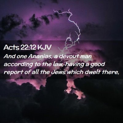 Picture 02 - Acts 22:12 KJV - And one Ananias, a devout man according to the - Bible Verse Picture