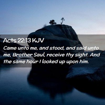 Picture 02 - Acts 22:13 KJV - Came unto me, and stood, and said unto me, - Bible Verse Picture