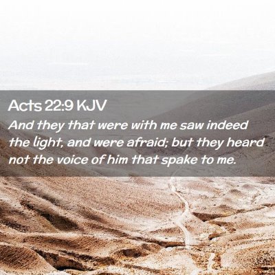 Picture 02 - Acts 22:9 KJV - And they that were with me saw indeed the light, - Bible Verse Picture