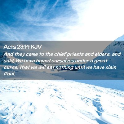 Picture 02 - Acts 23:14 KJV - And they came to the chief priests and elders, - Bible Verse Picture