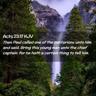 Picture 02 - Acts 23:17 KJV - Then Paul called one of the centurions unto him, - Bible Verse Picture