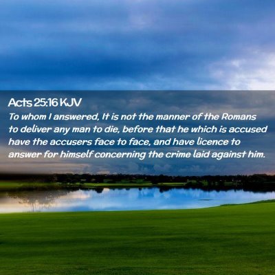 Picture 02 - Acts 25:16 KJV - To whom I answered, It is not the manner of the - Bible Verse Picture