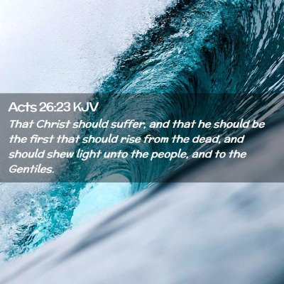Picture 02 - Acts 26:23 KJV - That Christ should suffer, and that he should be - Bible Verse Picture