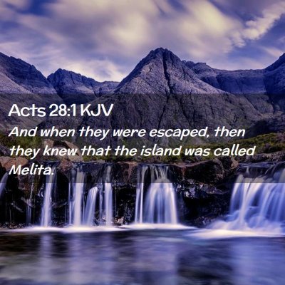 Picture 02 - Acts 28:1 KJV - And when they were escaped, then they knew that - Bible Verse Picture