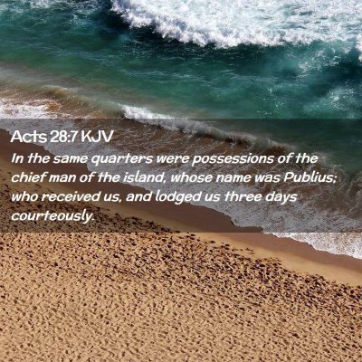 Picture 02 - Acts 28:7 KJV - In the same quarters were possessions of the - Bible Verse Picture