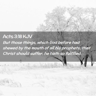 Picture 02 - Acts 3:18 KJV - But those things, which God before had shewed by - Bible Verse Picture