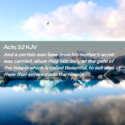 Picture 02 - Acts 3:2 KJV - And a certain man lame from his mother's womb was - Bible Verse Picture