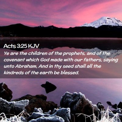 Picture 02 - Acts 3:25 KJV - Ye are the children of the prophets, and of the - Bible Verse Picture