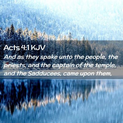 Picture 02 - Acts 4:1 KJV - And as they spake unto the people, the priests, - Bible Verse Picture