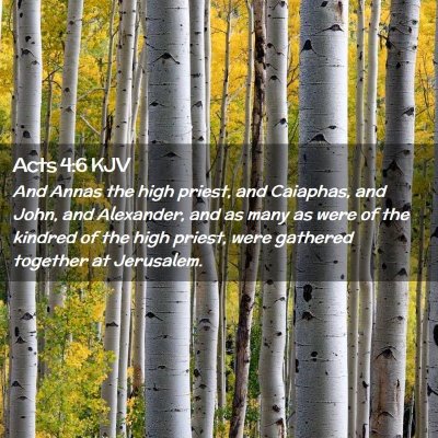 Picture 02 - Acts 4:6 KJV - And Annas the high priest, and Caiaphas, and - Bible Verse Picture