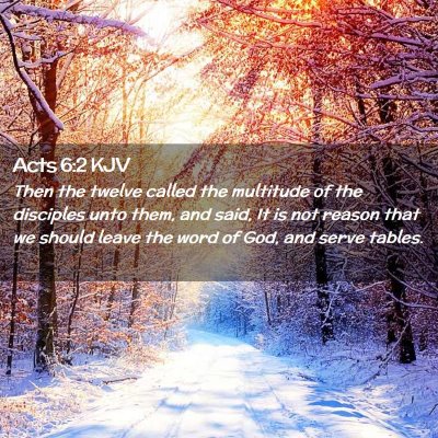 Picture 02 - Acts 6:2 KJV - Then the twelve called the multitude of the - Bible Verse Picture