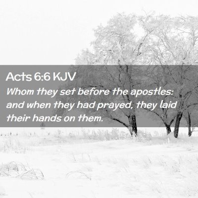 Picture 02 - Acts 6:6 KJV - Whom they set before the apostles: and when they - Bible Verse Picture