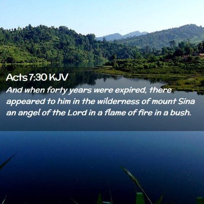 Picture 02 - Acts 7:30 KJV - And when forty years were expired, there appeared - Bible Verse Picture