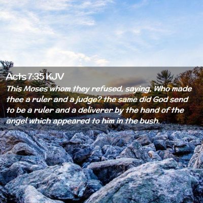 Picture 02 - Acts 7:35 KJV - This Moses whom they refused, saying, Who made - Bible Verse Picture
