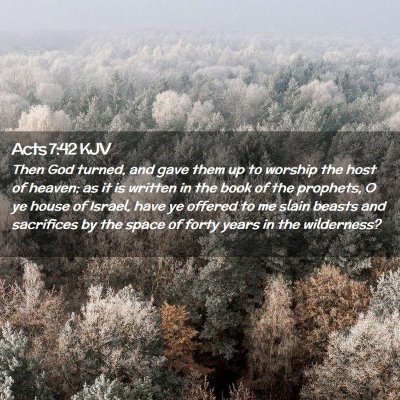 Picture 02 - Acts 7:42 KJV - Then God turned, and gave them up to worship the - Bible Verse Picture