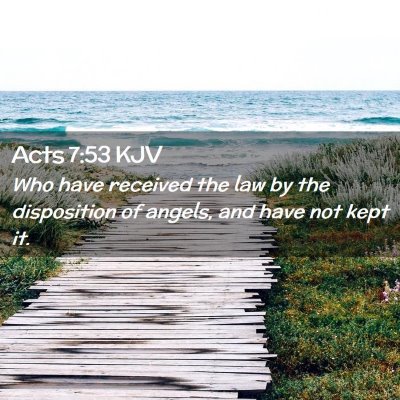 Picture 02 - Acts 7:53 KJV - Who have received the law by the disposition of - Bible Verse Picture
