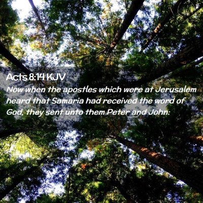 Picture 02 - Acts 8:14 KJV - Now when the apostles which were at Jerusalem - Bible Verse Picture