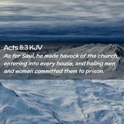 Picture 02 - Acts 8:3 KJV - As for Saul, he made havock of the church, - Bible Verse Picture