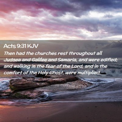 Picture 02 - Acts 9:31 KJV - Then had the churches rest throughout all Judaea - Bible Verse Picture