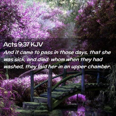 Picture 02 - Acts 9:37 KJV - And it came to pass in those days, that she was - Bible Verse Picture