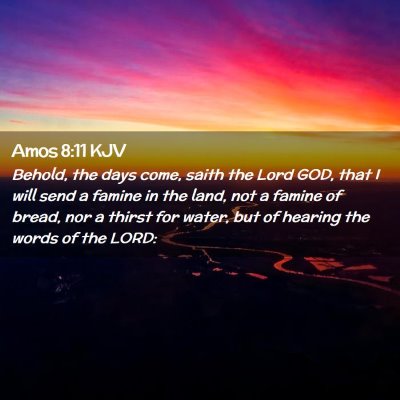 Picture 02 - Amos 8:11 KJV - Behold, the days come, saith the Lord GOD, that I - Bible Verse Picture