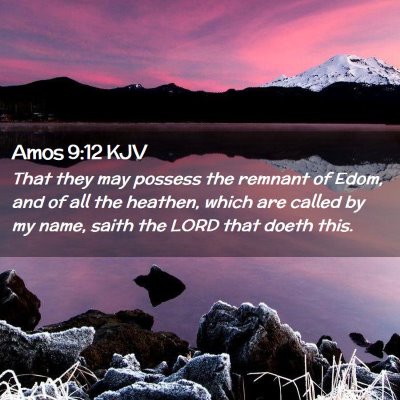 Picture 02 - Amos 9:12 KJV - That they may possess the remnant of Edom, and of - Bible Verse Picture