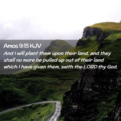 Picture 02 - Amos 9:15 KJV - And I will plant them upon their land, and they - Bible Verse Picture