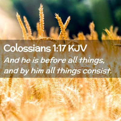 Picture 02 - Colossians 1:17 KJV - And he is before all things, and by him all - Bible Verse Picture