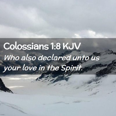 Picture 02 - Colossians 1:8 KJV - Who also declared unto us your love in the - Bible Verse Picture