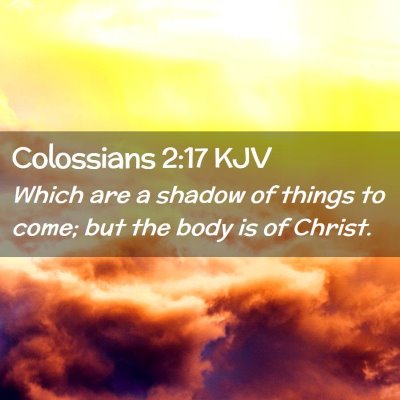 Picture 02 - Colossians 2:17 KJV - Which are a shadow of things to come; but the - Bible Verse Picture