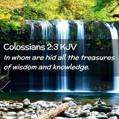 Picture 02 - Colossians 2:3 KJV - In whom are hid all the treasures of wisdom and - Bible Verse Picture