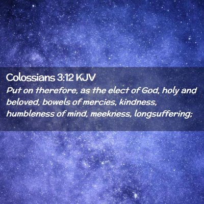 Picture 02 - Colossians 3:12 KJV - Put on therefore, as the elect of God, holy and - Bible Verse Picture