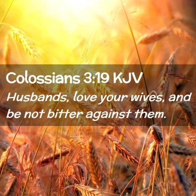 Picture 02 - Colossians 3:19 KJV - Husbands, love your wives, and be not bitter - Bible Verse Picture