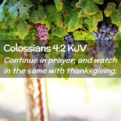 Picture 02 - Colossians 4:2 KJV - Continue in prayer, and watch in the same with - Bible Verse Picture