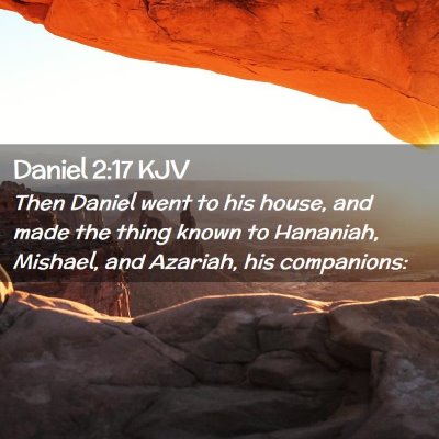 Picture 02 - Daniel 2:17 KJV - Then Daniel went to his house, and made the thing - Bible Verse Picture