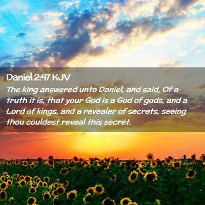 Picture 02 - Daniel 2:47 KJV - The king answered unto Daniel, and said, Of a - Bible Verse Picture