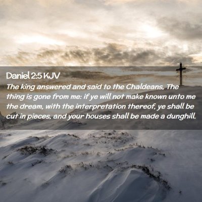 Picture 02 - Daniel 2:5 KJV - The king answered and said to the Chaldeans, The - Bible Verse Picture