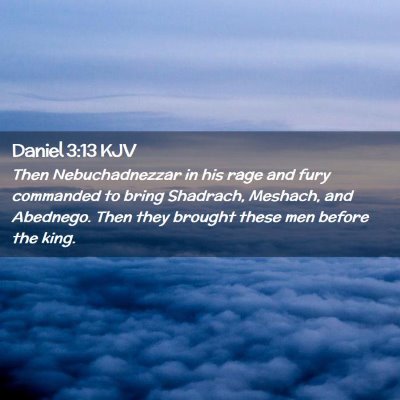 Picture 02 - Daniel 3:13 KJV - Then Nebuchadnezzar in his rage and fury - Bible Verse Picture